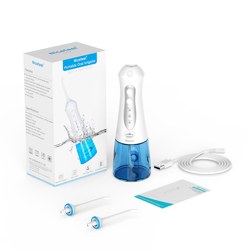 300ml IPX7 전기 제트 미니 무선 휴대용 물 Flosser 치아 클리너
