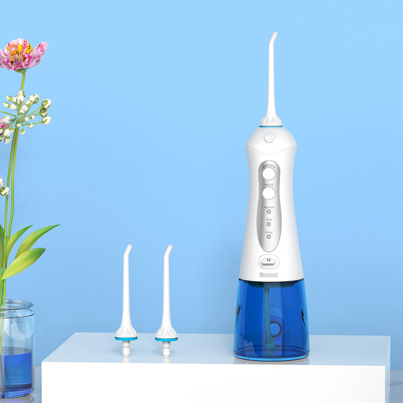 300ml IPX7 전기 제트 미니 무선 휴대용 물 Flosser 치아 클리너