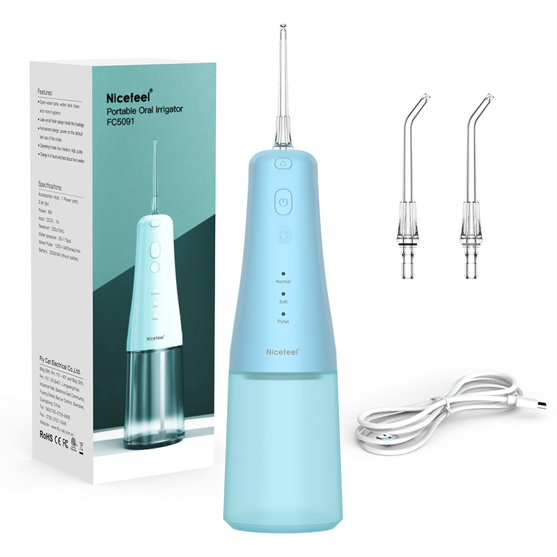 무선 물 치아 flosser 가지고 다닐 수 있는 재충전이 가능한 경구 관주기