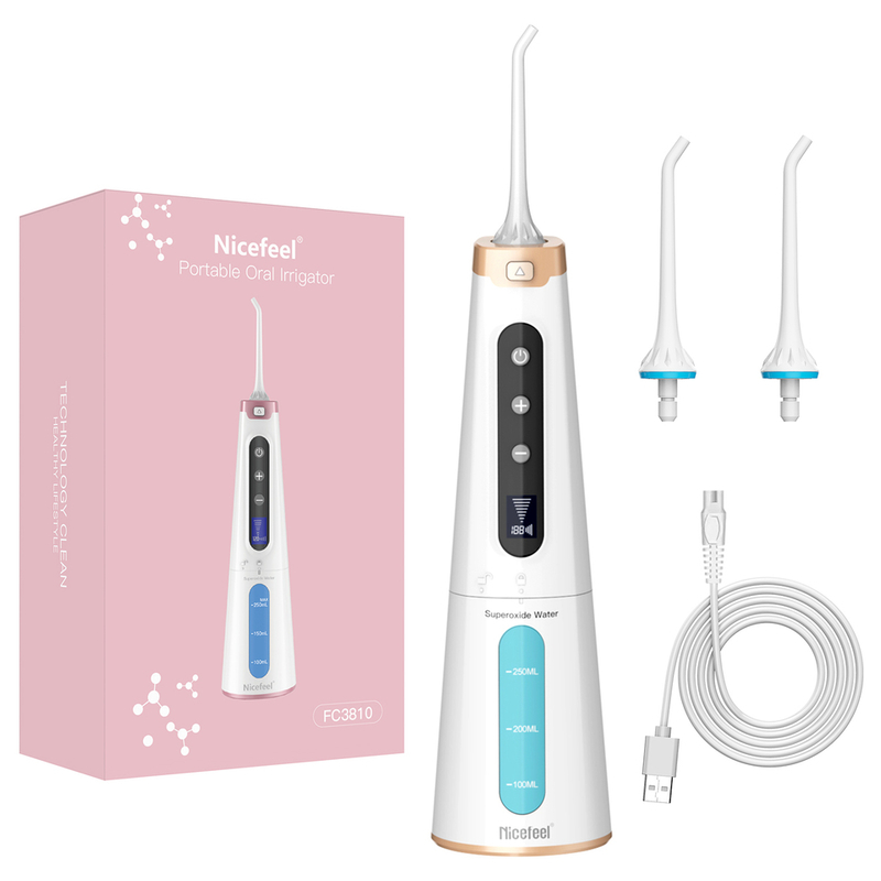 600ml 물 탱크 360° 회전 노즐과 함께 치료 오존 구강 관습기 흰색