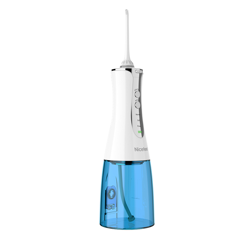 1000ml 치과용 무선 구강 세정기 물 치실기 흰색 2.5mm 노즐