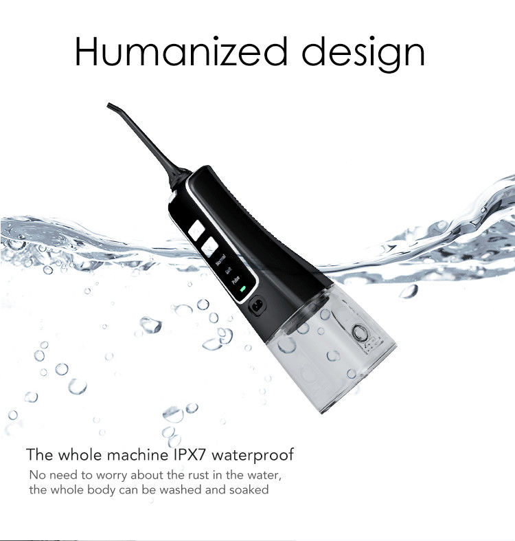 1400mAh IPX7 휴대용 구강 세정기 무선 물 Flosser 치아 클리너