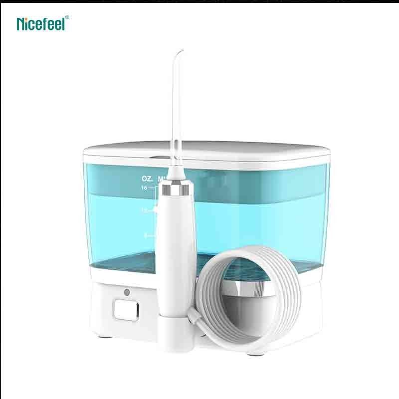 휴대용 500ml 전기 이 물 Flosser 1400-1800배/최소한도 물 분출 맥박